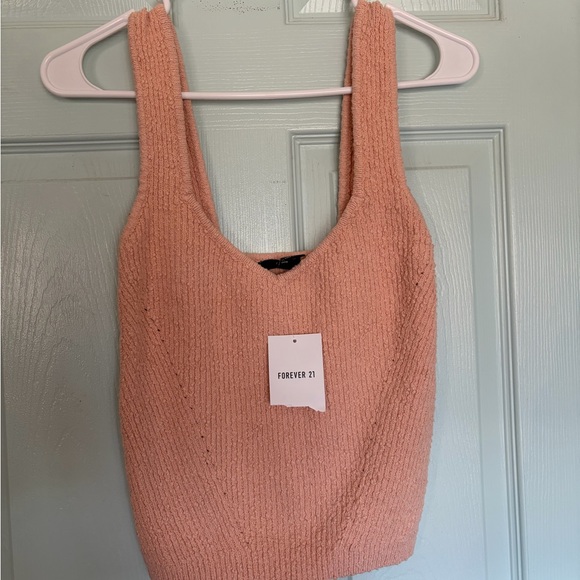 NWT Forever 21 Cropped Sweater Tank Top - Picture 2 of 8